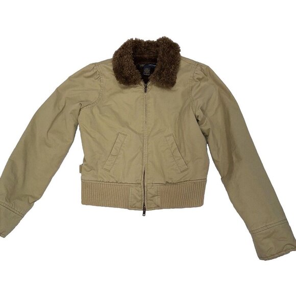 Abercrombie & Fitch VTG Field Canvas Jacket Blanket Wool Lined Chore Coat Small - Picture 1 of 12